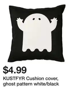 Ikea KUSTFYR Cushion cover, ghost pattern white/black offer