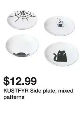 Ikea KUSTFYR Side plate, mixed patterns offer