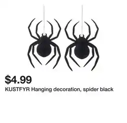 Ikea KUSTFYR Hanging decoration, spider black offer
