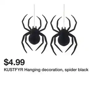 Ikea KUSTFYR Hanging decoration, spider black offer