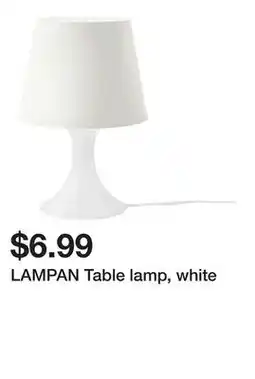 Ikea LAMPAN Table lamp, white offer