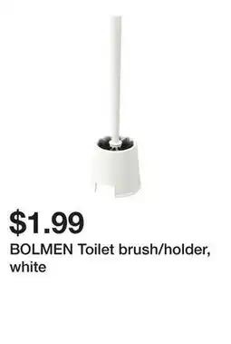 Ikea BOLMEN Toilet brush/holder, white offer