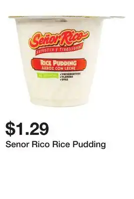 Wegmans Senor Rico Rice Pudding offer