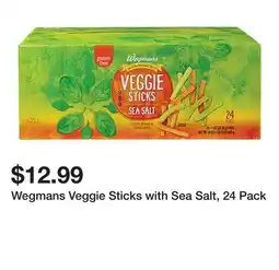 Wegmans Wegmans Veggie Sticks with Sea Salt, 24 Pack offer