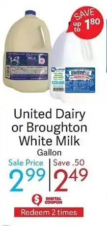 Riesbeck United Dairy or Broughton White Milk offer
