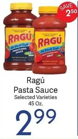 Riesbeck Ragú Pasta Sauce offer