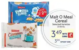 Riesbeck Malt O Meal Cereal offer