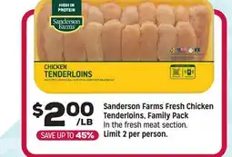 Grocery Outlet Sanderson Farms Fresh Chicken Tenderloins, Family Pack offer