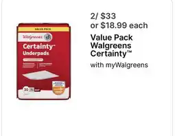 Walgreens Value Pack Walgreens Certainty offer