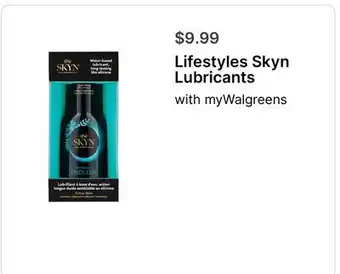 Walgreens Lifestyles Skyn Lubricants offer