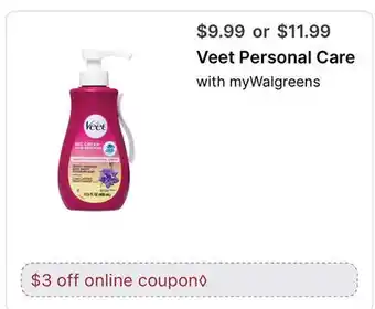 Walgreens Veet Personal Care offer