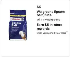 Walgreens Walgreens Epsom Salt offer