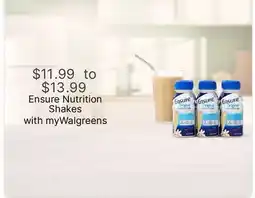 Walgreens Ensure Nutrition Shakes offer