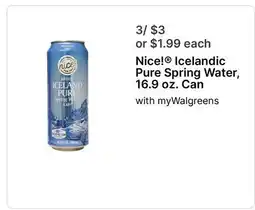 Walgreens Icelandic Pure Spring Water offer