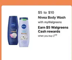 Walgreens Nivea Body Wash offer