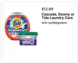 Walgreens Cascade, Downy or Tide Laundry Care offer
