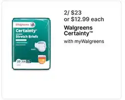 Walgreens Walgreens Certainty offer