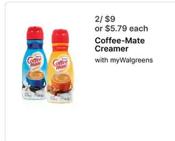 Walgreens Coffee-Mate Creamer with myWalgreens offer