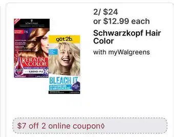 Walgreens Schwarzkopf Hair Color offer