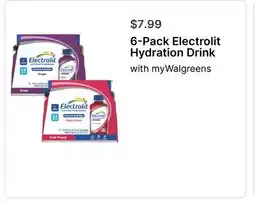 Walgreens 6-Pack Electrolit Hydration Drink offer