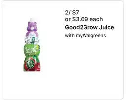Walgreens Good2Grow Juice offer