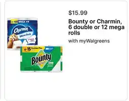 Walgreens Bounty or Charmin offer
