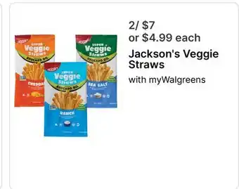 Walgreens Jackson's Veggie Straws offer