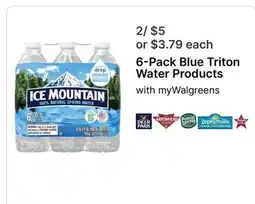 Walgreens 6-Pack Blue Triton Water Products offer