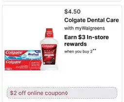 Walgreens Colgate Dental Care offer