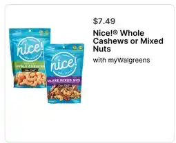 Walgreens Whole Cashews or Mixed Nuts offer