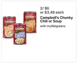 Walgreens Campbell's Chunky Chili or Soup offer