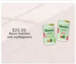 Walgreens Bloom Nutrition offer