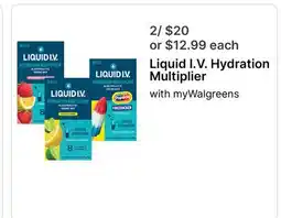 Walgreens Liquid I. V. Hydration Multiplier offer