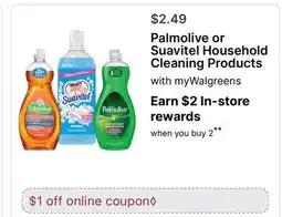 Walgreens Palmolive or Suavitel Household Cleaning Products offer