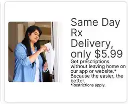 Walgreens Same Day Rx Delivery offer