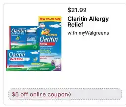 Walgreens Claritin Allergy Relief offer
