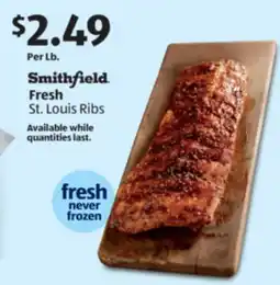 Aldi Smithfield Fresh St. Louis Ribs offer