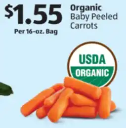 Aldi Organic Baby Peeled Carrots offer