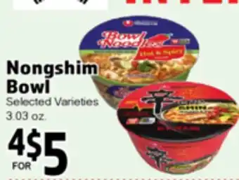 Superior Grocers Nongshim Bowl offer