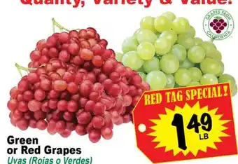 Superior Grocers Green or Red Grapes or Grapes offer