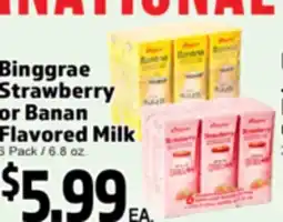 Superior Grocers Binggrae Strawberry Banan or Banan Flavored Milk offer