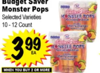 Superior Grocers Budget Saver Monster Pops offer