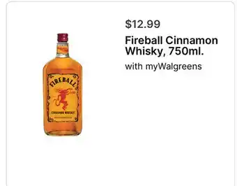 Walgreens Fireball Cinnamon Whisky, 750ml offer