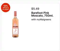 Walgreens Barefoot Pink Moscato, 750ml offer