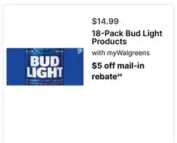 Walgreens 18-Pack Bud Light Products offer