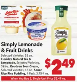 Vallarta Supermarkets Simply Lemonade & Fruit Drinks offer