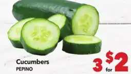 Vallarta Supermarkets Cucumbers / PEPINO offer