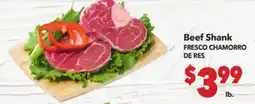 Vallarta Supermarkets Beef Shank / FRESCO CHAMORRO DE RES offer