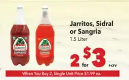Vallarta Supermarkets Jarritos, Sidral or Sangria offer