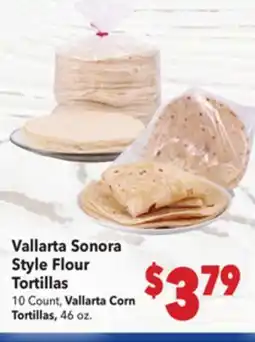 Vallarta Supermarkets Vallarta Sonora Style Flour Tortillas offer